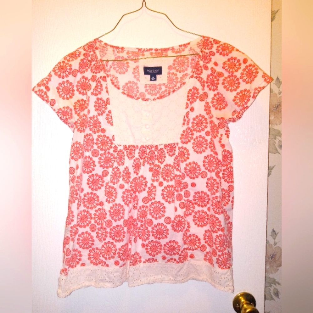 Cap sleeve peasant top
